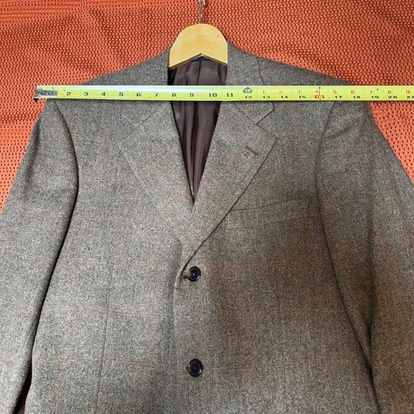 Brooks Brothers Men's Mens Brown Wool/Cashmere Blazer Jacket 38R Three 3 Buttons - Picture 14 of 16